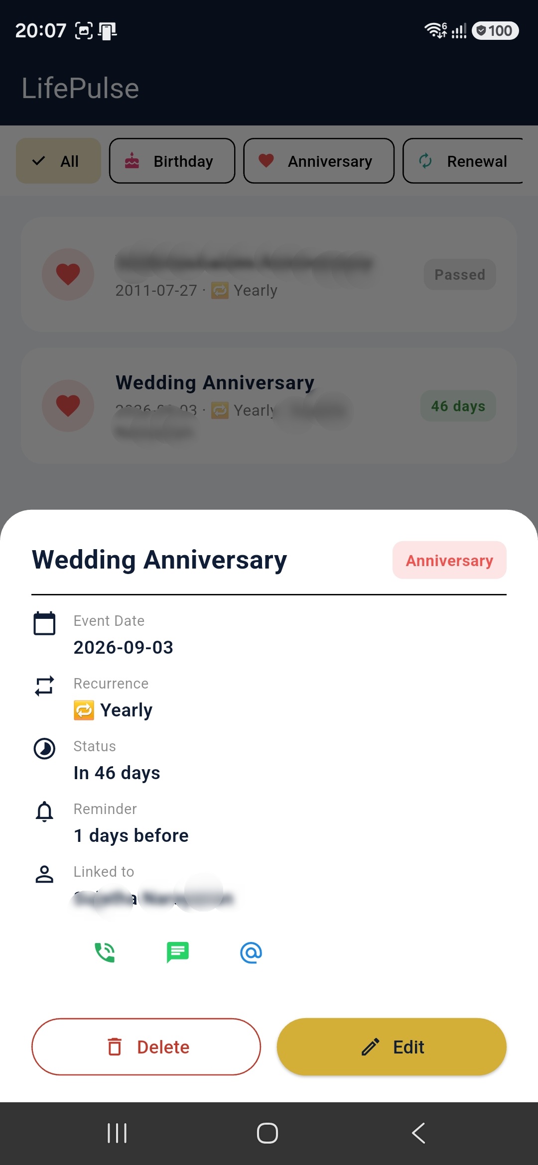 Previewing LifePulse Event details